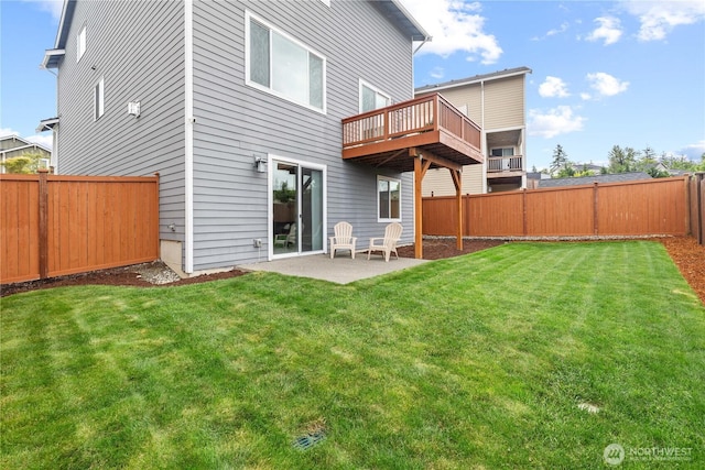 25701 204th Pl SE, Covington, WA 98042 - back of property featuring a patio and a wooden deck
