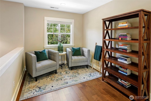 301 Weaver Rd NW, Bainbridge Island, WA 98110 - sitting room with hardwood / wood-style flooring and baseboards