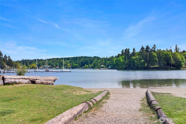 301 Weaver Rd NW, Bainbridge Island, WA 98110 - water view with a forest