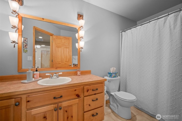 23405 Jordan Rd, Arlington, WA 98223 - full bath with tile patterned floors, vanity, and toilet
