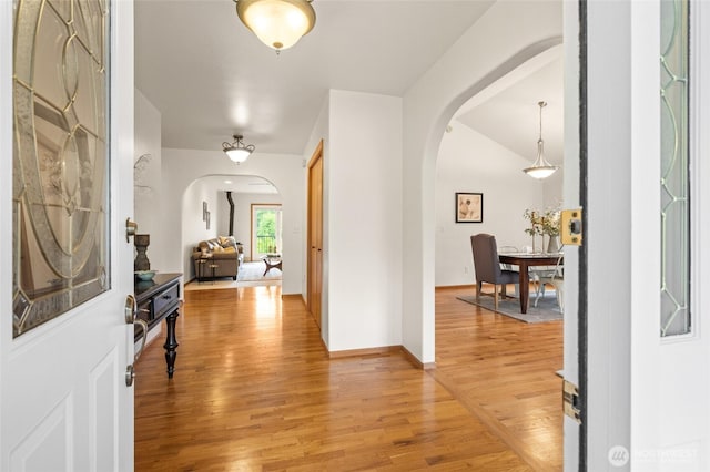 4239 Northridge Way, Bellingham, WA 98226 - entryway with arched walkways and light wood-style flooring