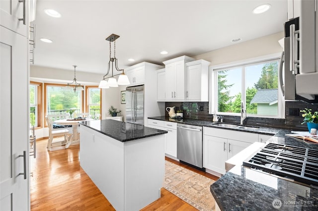 4239 Northridge Way, Bellingham, WA 98226 - kitchen with stainless steel appliances, a sink, healthy amount of natural light, a center island, and recessed lighting