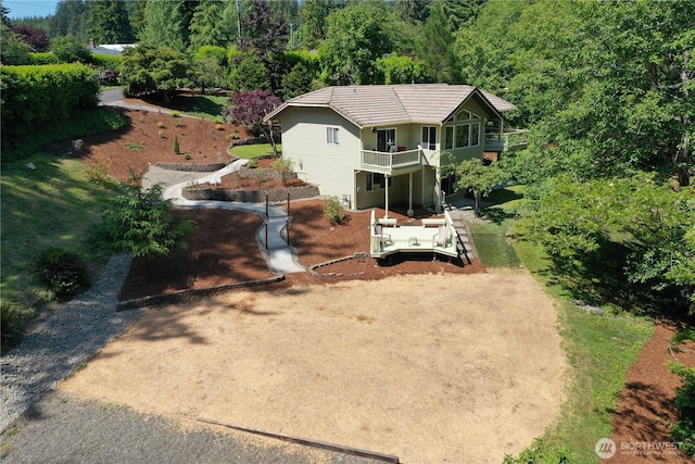 434 N 8th St, Montesano, WA 98563 - view from above of property with a forest