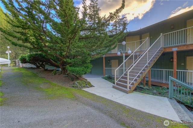 1917 Rosario Rd Unit 2104, Orcas Island, WA 98245 - property at dusk featuring stairs