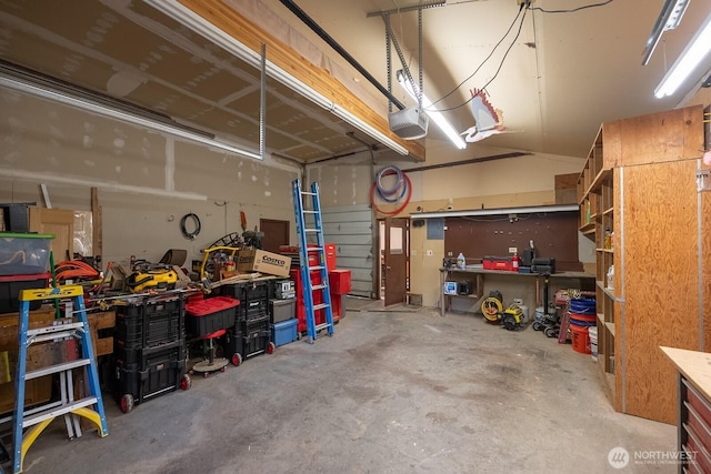 18226 Road B NW, Ephrata, WA 98823 - garage with a workshop area and a garage door opener