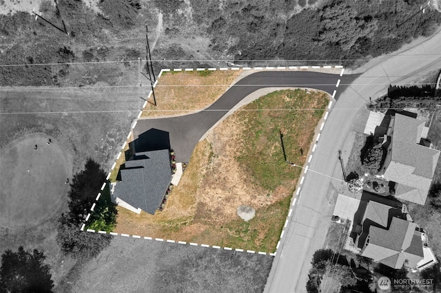141 Pebble Beach Dr, Cle Elum, WA 98922 - aerial view of property and surrounding area featuring property parcel outlined