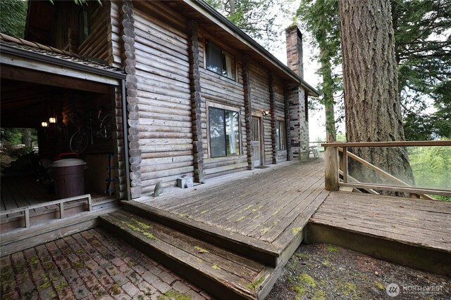 215 Marine Dr, Blakely Island, WA 98222 - view of wooden deck