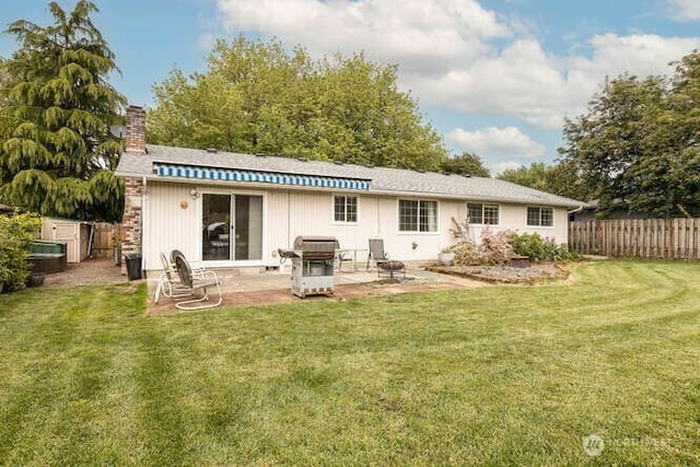 2040 Spruce, Woodland, WA 98674 - back of house with a chimney, a patio, and an outdoor fire pit