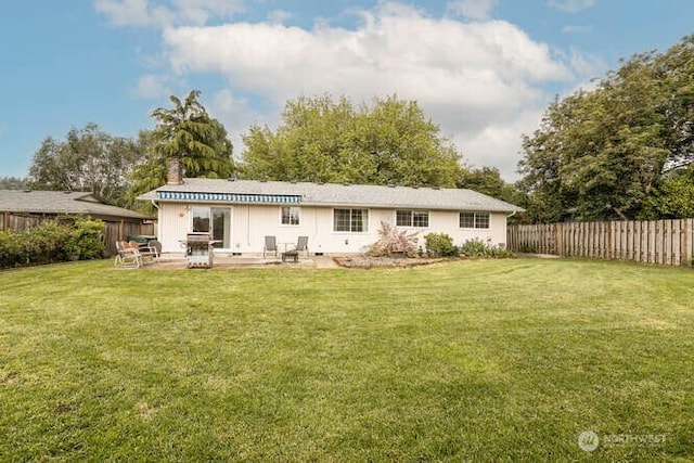 2040 Spruce, Woodland, WA 98674 - rear view of property featuring a patio and a chimney