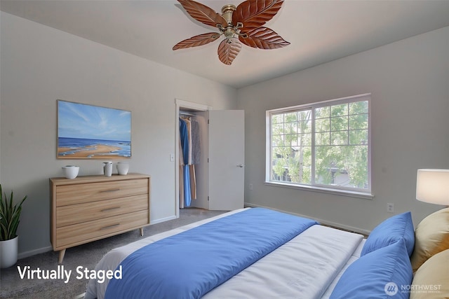 10800 SE 17th Cir Unit D50, Vancouver, WA 98664 - bedroom featuring carpet and a ceiling fan