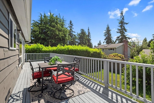 22606 87th Ave W, Edmonds, WA 98026 - wooden deck with outdoor dining area