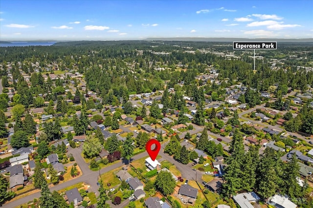 22606 87th Ave W, Edmonds, WA 98026 - aerial view of property and surrounding area with a forest and nearby suburban area