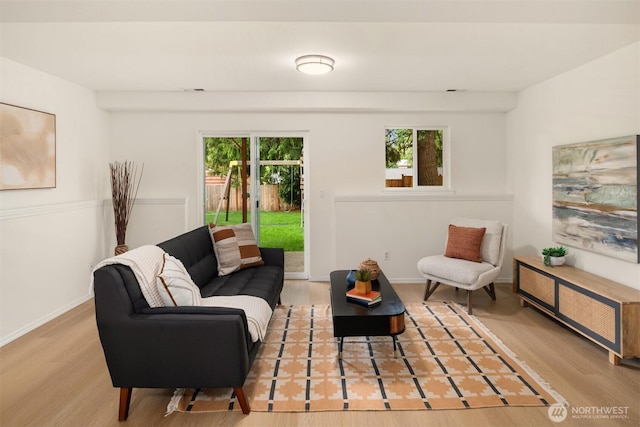 3816 NE 110th St, Seattle, WA 98125 - living area with wood finished floors and baseboards