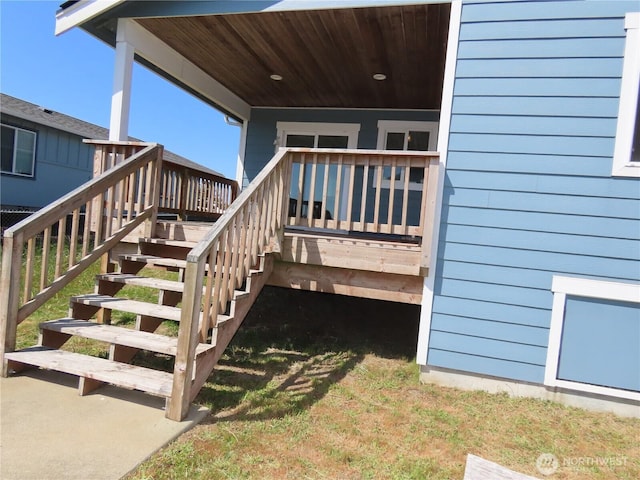 417 Riviera St SW, Ocean Shores, WA 98569 - deck featuring stairway
