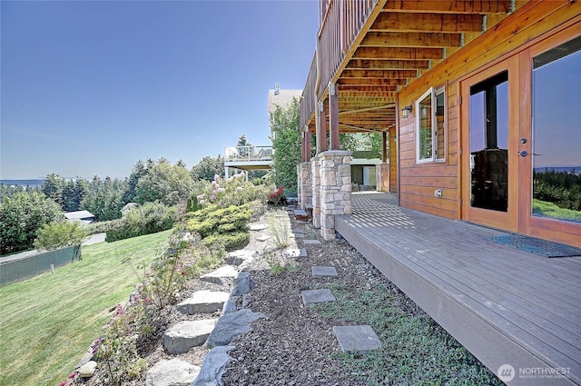 1051 Lightning Way, Camano Island, WA 98282 - view of yard featuring a wooden deck