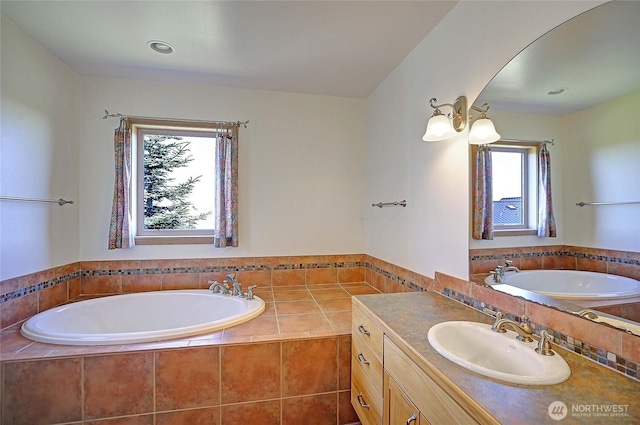 1051 Lightning Way, Camano Island, WA 98282 - bathroom featuring a garden tub and vanity