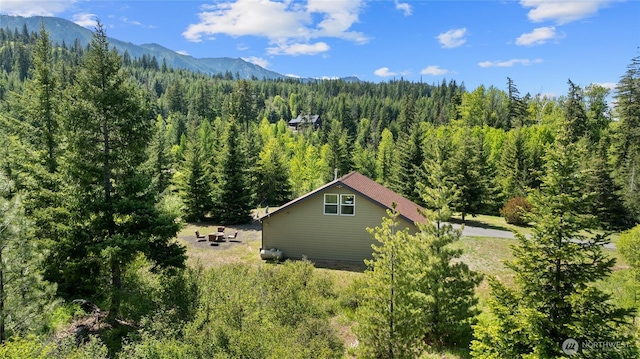1751 Stone Ridge Dr, Cle Elum, WA 98922 - view from above of property with a forest and mountains
