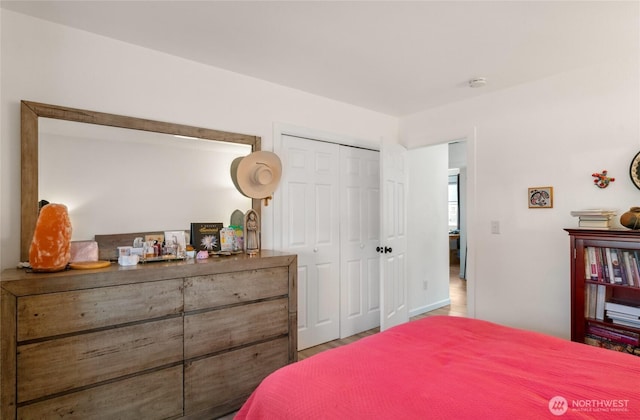 1123 Mather Dr, Moses Lake, WA 98837 - bedroom with a closet and wood finished floors