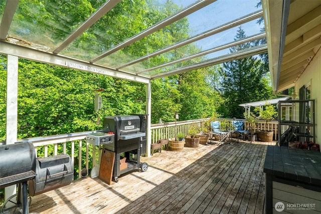 17943 Clear Lake Blvd SE, Yelm, WA 98597 - wooden deck with a pergola and grilling area