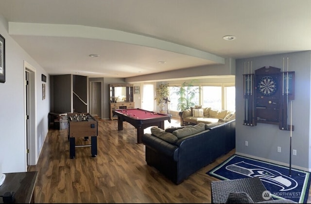 1809 Briarwood Pl, Wenatchee, WA 98802 - game room with pool table and wood finished floors