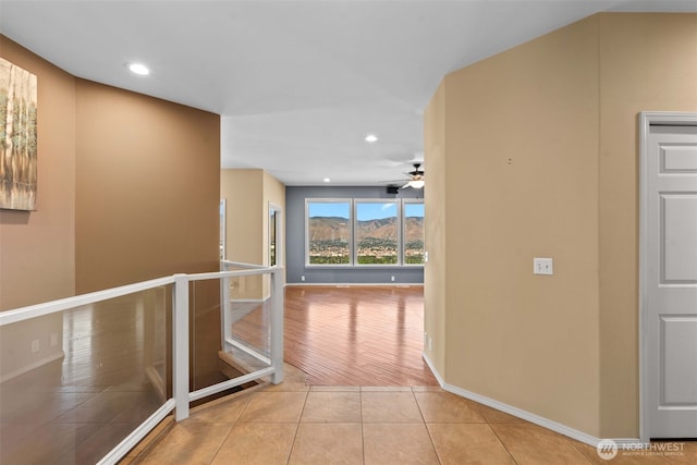 1809 Briarwood Pl, Wenatchee, WA 98802 - hallway with baseboards, tile patterned floors, and recessed lighting