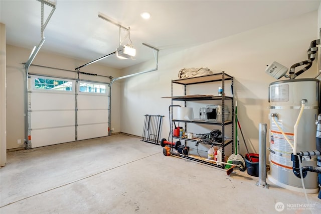 8605 E Gilman Ave, Arlington, WA 98223 - garage with water heater and a garage door opener