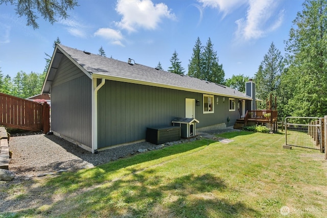 9264 Horizon Ln SE, Port Orchard, WA 98367 - rear view of house featuring a deck and a shingled roof