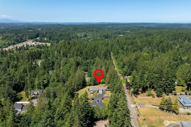 9264 Horizon Ln SE, Port Orchard, WA 98367 - aerial view of property and surrounding area featuring a heavily wooded area
