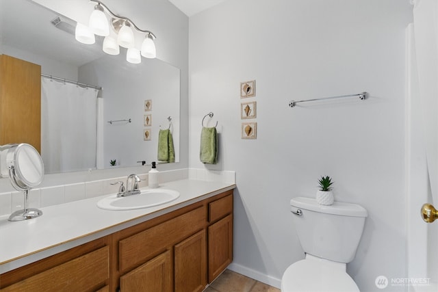 9264 Horizon Ln SE, Port Orchard, WA 98367 - bathroom with vanity, toilet, and tile patterned flooring