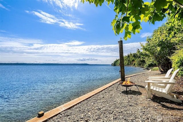 14830 Glen Acres Rd SW, Vashon, WA 98070 - water view featuring a fire pit