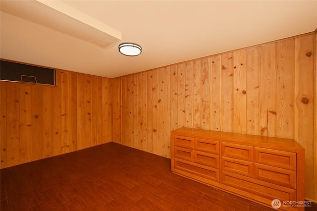 4245 Williams Ave W, Seattle, WA 98199 - spare room with dark wood finished floors and wooden walls