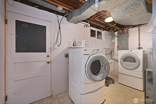 4245 Williams Ave W, Seattle, WA 98199 - laundry room with washing machine and clothes dryer and electric panel