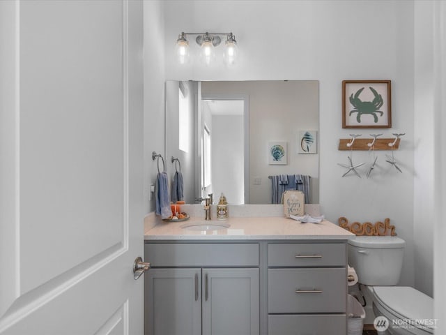 14505 117th St NE, Lake Stevens, WA 98258 - half bathroom featuring vanity and toilet