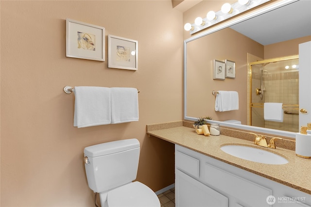 2040 13th Ave W Unit 13, Seattle, WA 98119 - bathroom with toilet, a tile shower, and vanity