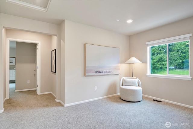 14126 SE 240th Pl, Kent, WA 98042 - sitting room with carpet flooring, baseboards, and recessed lighting