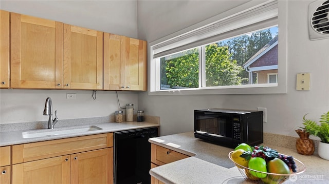 3953 153rd Ave SE, Bellevue, WA 98006 - kitchen with black appliances, a sink, healthy amount of natural light, and light countertops