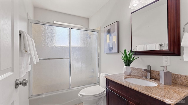 3953 153rd Ave SE, Bellevue, WA 98006 - full bath featuring vanity, toilet, and shower / bath combination with glass door