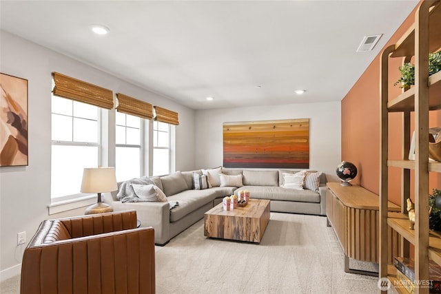769 SE 12th Pl Unit 29, North Bend, WA 98045 - living area featuring light carpet and recessed lighting