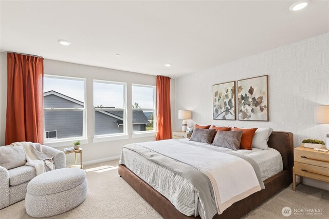 769 SE 12th Pl Unit 29, North Bend, WA 98045 - carpeted bedroom with baseboards and recessed lighting