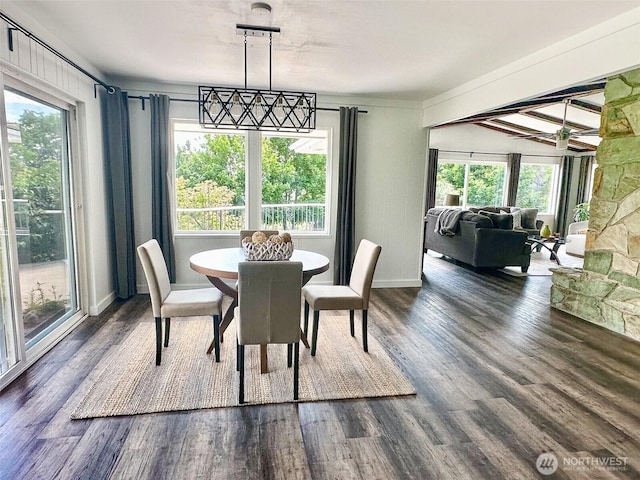 415 Snow Mass Ln, Yakima, WA 98908 - dining space with dark wood-type flooring and healthy amount of natural light