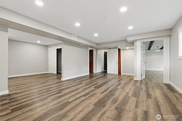 415 Snow Mass Ln, Yakima, WA 98908 - finished basement featuring wood finished floors, baseboards, and recessed lighting