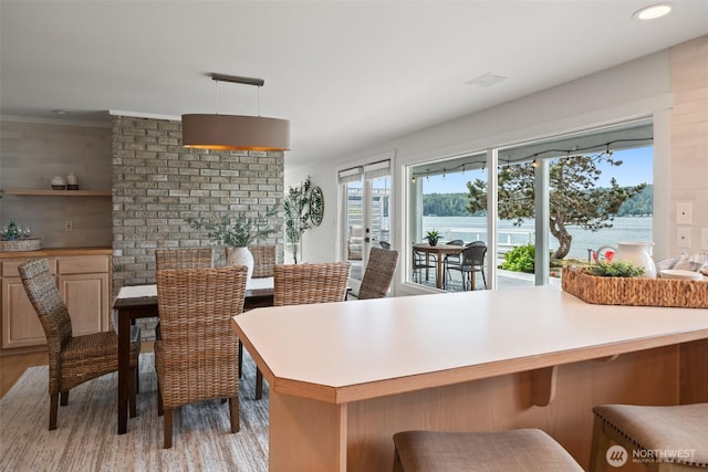 11521 E State Route 106, Union, WA 98592 - dining area with light wood finished floors and recessed lighting
