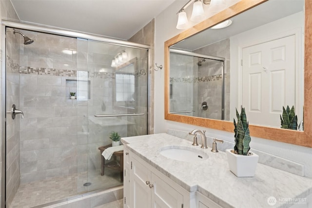 11521 E State Route 106, Union, WA 98592 - bathroom with vanity and a shower stall