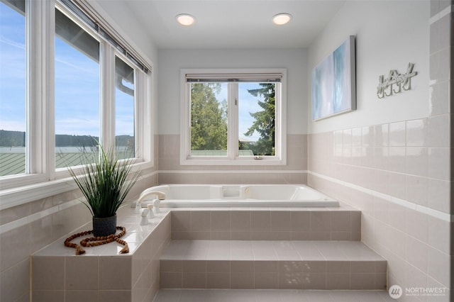 11521 E State Route 106, Union, WA 98592 - bathroom with a garden tub and recessed lighting