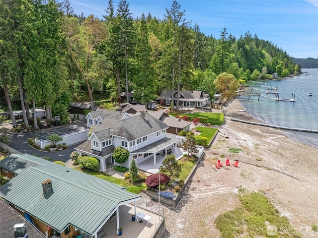 11521 E State Route 106, Union, WA 98592 - drone / aerial view of a nearby body of water and a heavily wooded area