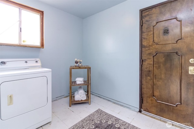 13812 Golden Given Rd E, Tacoma, WA 98445 - laundry area featuring washer / dryer and cabinet space