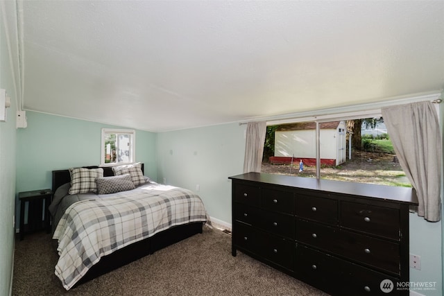 2395 SE Salmonberry Rd, Port Orchard, WA 98366 - bedroom with dark colored carpet and baseboards