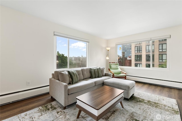 1200 Boylston Ave Unit 505, Seattle, WA 98101 - living room with wood finished floors and a baseboard heating unit