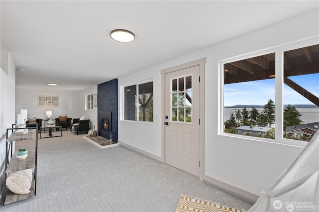 1345 Rainbow Ln, Camano Island, WA 98282 - foyer entrance with healthy amount of natural light, carpet floors, and baseboards
