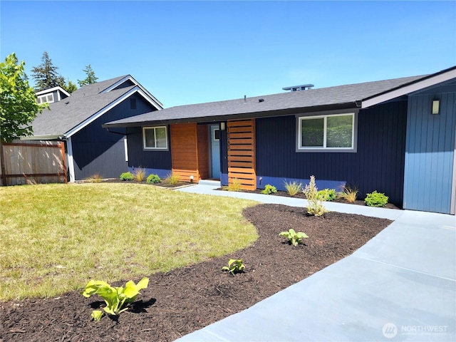 1345 Rainbow Ln, Camano Island, WA 98282 - mid-century modern home featuring a shingled roof